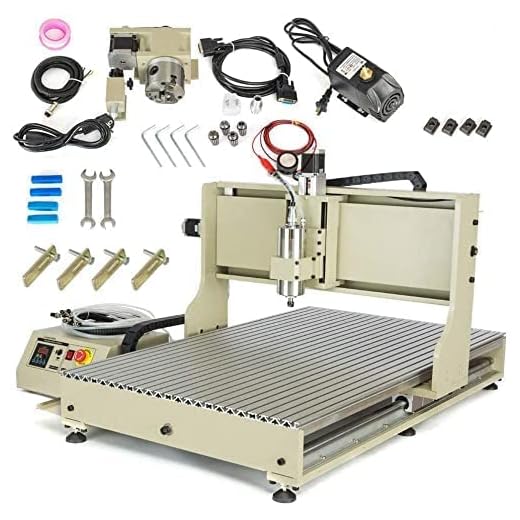 GDAE10 USB 4 Axis CNC 6090 Router Kit MACH3 Control + 2.2kw VFD Water-Cooling Spindle Motor Plastic Acrylic PCB PVC Wood Carving Drilling 3D Milling Engraving Machine with Controller,Handwheel