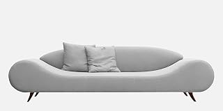 ALSA FURNITURE Modern & Stylish Velvet Curved Sofa 3 Seater Sofa Velvet & Fabric Comfort Wooden Sofa for Bedroom, Living R... Price In India