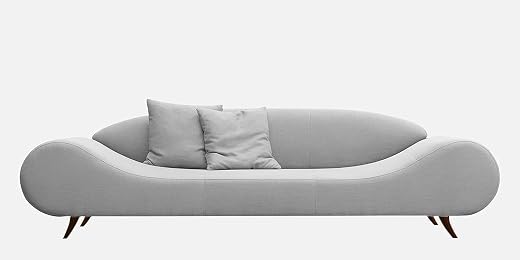 ALSA FURNITURE Modern & Stylish Velvet Curved Sofa 3 Seater Sofa Velvet & Fabric Comfort Wooden Sofa for Bedroom, Living R...