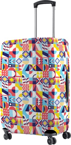 Image of Nasher Miles Polyester 55 cm (20 Inch) Small Protective Luggage Cover - Block Design