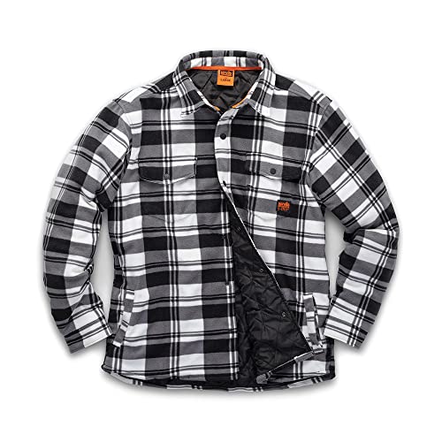 Chemise de travail rembourrée veste homme à carreaux chaude anti-courants d'air