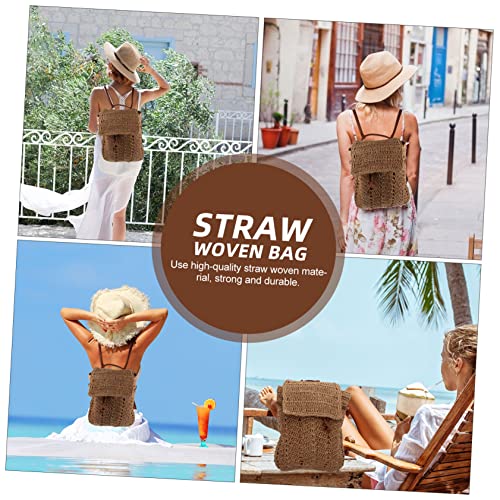 Trendy Beach Backpack - Women's Straw Sling Bag3