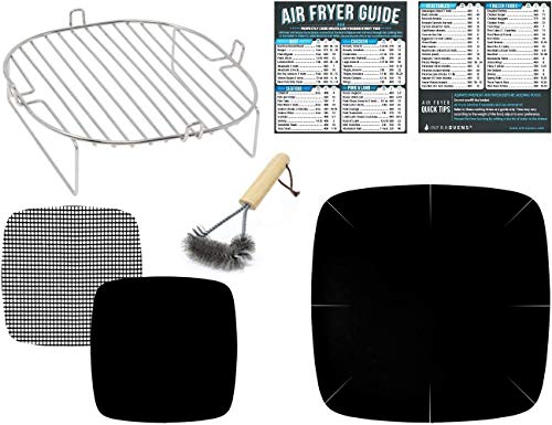 Air Fryer Accessories Compatible With Ninja Foodi Cuisinart Toa Soing Instant Vortex Nuwave Brio 14 Qt Power Airfryer Oven Elite Emeril Lagasse 360 More Rack Magnetic Cheat Sheet Guides Buy