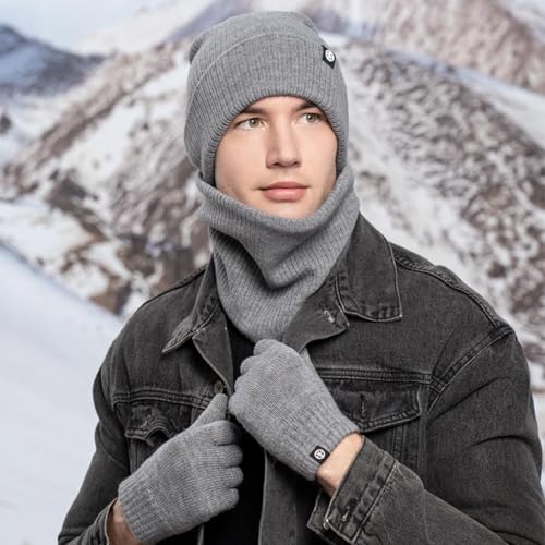 Bonnet cache-oreilles et cache masque intégré anti-froid - 3