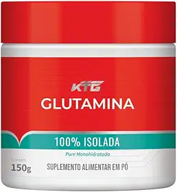 Katiguá, Glutamina 100% isolada, 3000mg de Creatina Pura Monohidratada, Sem Sabor, 150 Gramas