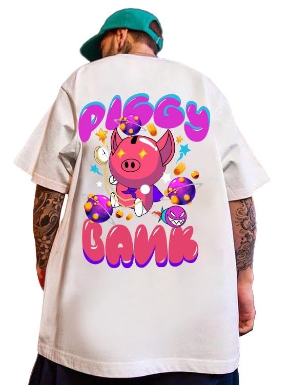 Image of CHKOKKO Mens Polyester Stylish Oversized T Shirt for Daily & Casual Wear Printed Design with Drop Shoulder & Half Sleeves