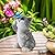 OWANVION Solar Cat Garden Statue, Resin Outdoor Statues with Butterfly Changing Light, Yard Art Lawn Ornaments for Patio Balcony Home Decor, Birthday Gifts for Grandma Mom Women