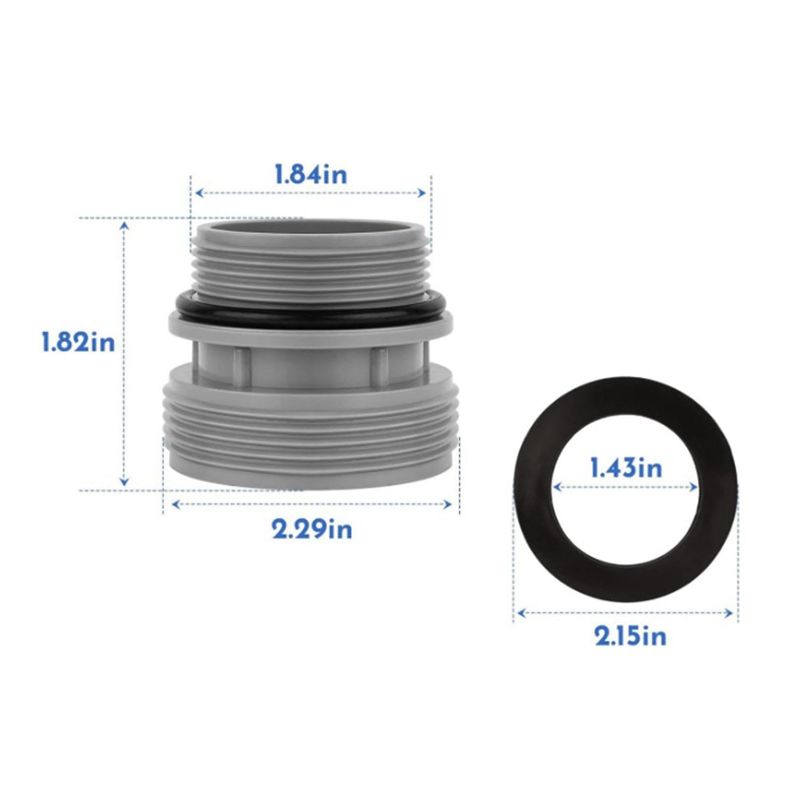 Valvola deviatrice a 3 vie Valvola deviatrice per piscina Adattatore da 1,5" 32mm 38mm per piscina, Nero