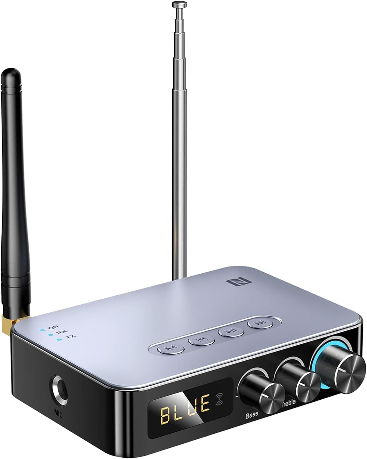 Tobo Bluetooth 5.1 Audio Receiver Transmitter 3.5mm Aux RCA Bass Treble Wireless Music Adapter U Disk/TF Card FM Radio Player DAC Converter with IR Remote Control(TD-1095WA)-image-27