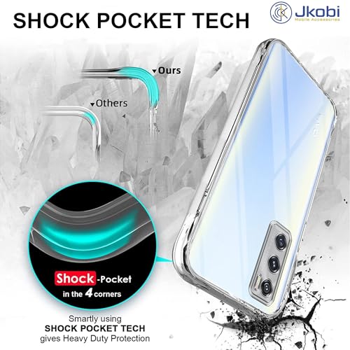 Image of Jkobi Back Cover for Vivo V20 SE (Silicone Clear Shockproof Case with Camera Protection | Soft and Flexible | Transparent)