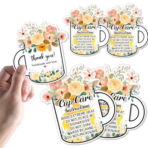 Cup Care Instructions Cards, Tumbler Care Instructions Mug Care Instructions, Cup Care Instruction Insert for Small Business, Customer Directions Cards for Tumbler, Small Online Shop Package Insert
