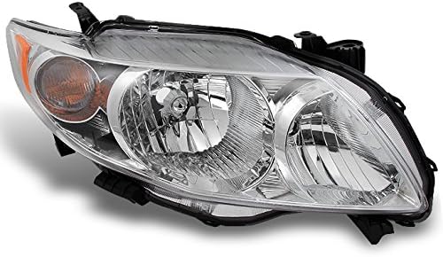 AKKON - For Toyota Corolla Base | LE | XLE Chrome Headlights Driver and Passenger Side Replacement Pair