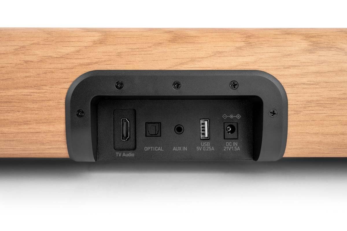 THOMSON Barra de Sonido y subwoofer inalámbricos Subwoofer inalámbrico SB400BRWS (Negro y Madera)