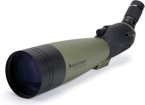 Celestron – Ultima 100 Angled Spotting Scope – 22-66x Zoom