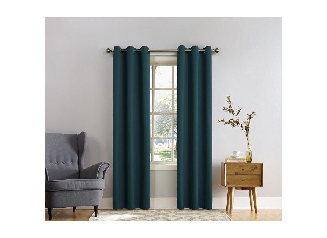 Amazon.com: Sun Zero Norwich Green Blackout Curtains 80 in. W x 84