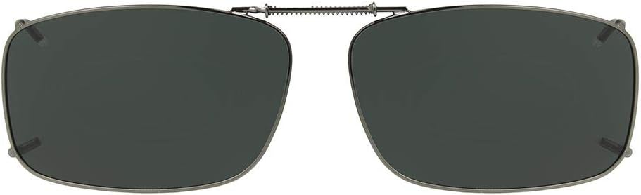 3 Solar Shield Clip-on Polarized Sunglasses Size 54 rec A Black Frameless New