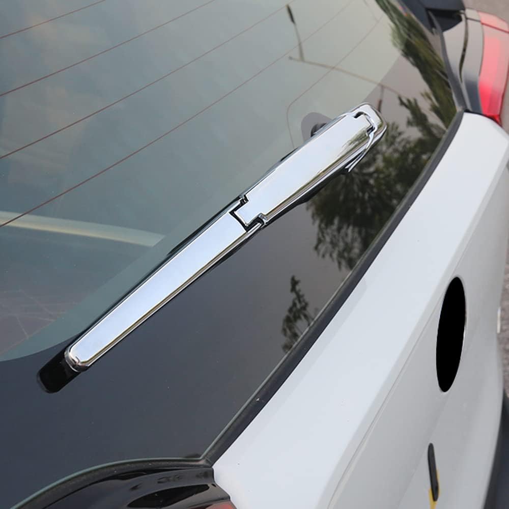 ERIDANUS Auto Accessories Fit for RAV4 2024 2023 2022 2021 2020 2019 Rear Window Windshield Windscreen Wiper Cover Trim (Chrome Silver) ABS 3 PCS