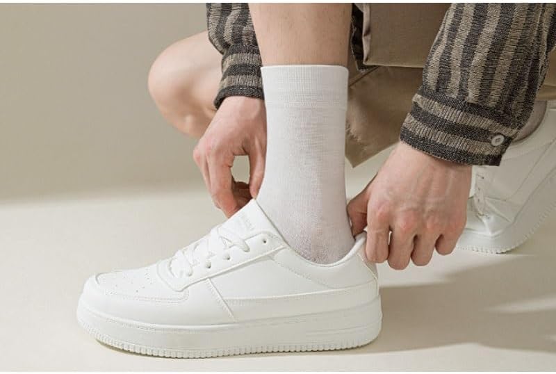 Men's Spring and Autumn Solid-color Mid-calf Socks Business Versatile Cotton