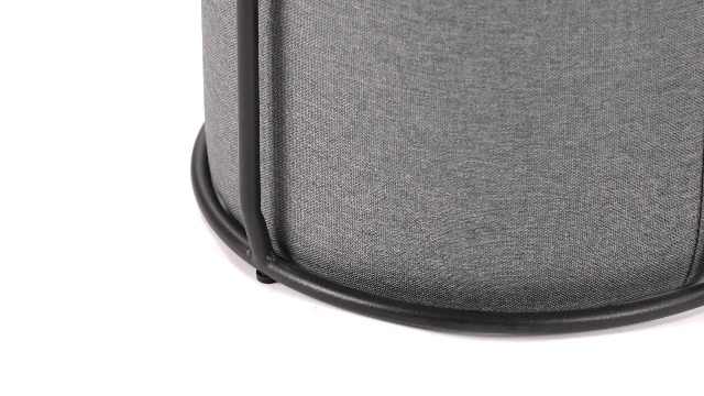 Table Basse Avec Tabouret Relaxdays - 40x40 Cm - Noir Et Gris - Polyvalente