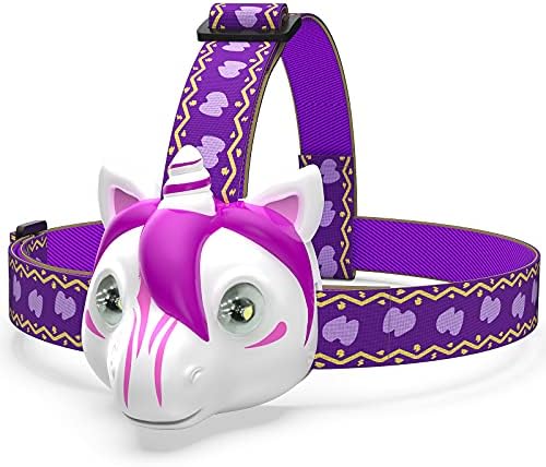 Ausemku Unicorn LED Headlamp-Unicorn Headlamp for Kids Camping Accessories,Unicorn Toy Head Lamp Flashlight for Boys,Girls or Adults,Apply to Running,Camping,Hiking,Reading and Party.