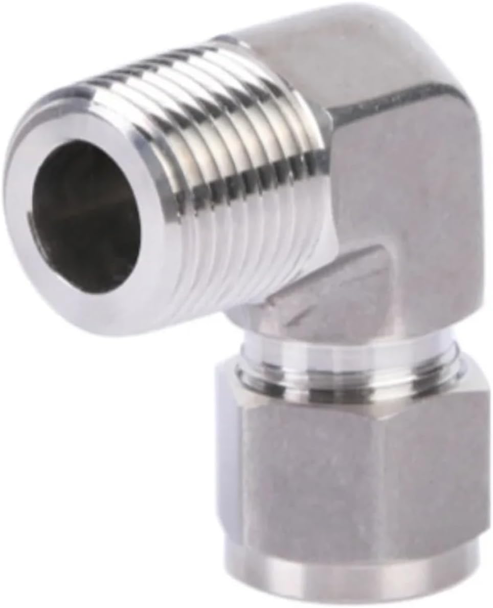 Elbow 90 Degree 1/8" 1/4" 3/8" 1/2" NPTMale x 6 8 10 12 mm Tube OD Compression 316 Stainless Steel Forged Pipe Fitting Water Gas(NPT 1l4,1l2 Inch)
