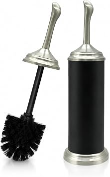 Vince Camuto Toilet Bowl Brush with Holder, Durable Bathroom Cleaning Tool, Modern Design for Easy Toilet Maintenance, Bathroom Cleaner Brush for Efficient Cleaning and Hygiene