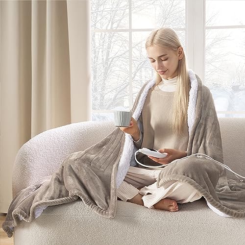 Heizdecke Bedsure klein mit Abschaltautomatik und 8 Heizstufen