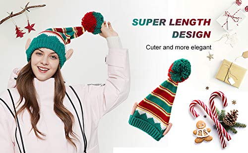 Christmas Hats for Women, Kids and Men Elegant Knitted Warm Funny Beanie for New Year Festive Holiday Party3