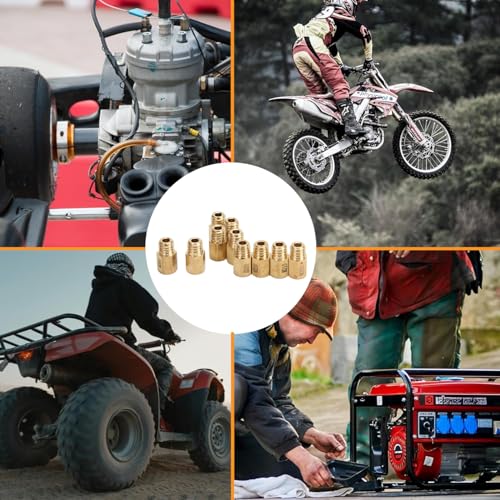 Vtm TMX Vergaser 200-290, Vergaser Hauptdüsensatz, Mikuni Vergaser Düsen, 10Pcs/Set Vergaser Hauptdüse Vollmessing Ersatz für VM TM TMX Carb 200, 210, 220, 230, 240, 250, 260, 270, 280, 290