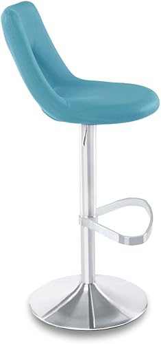 Miniatura 7 de Zuri Muebles Teal Jazz Taburete giratorio sin brazos de altura ajustable verde azulado,Negro -,Azul oscuro,Verde