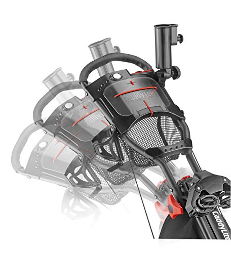 CaddyTek 3 Wheel Golf Push Cart - Deluxe Quad-Fold Compact Push & Pull Folding Caddy Trolley - Caddylite 15.3 V2 - Thumbnail 4