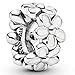 Pandora Moments Weiße Gänseblümchen Zwischenelement Sterling Silber, Emaille 791495EN12
