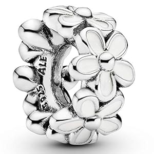 PANDORA 791495EN12 Perle de séparation pour femmes Argent Daisy White