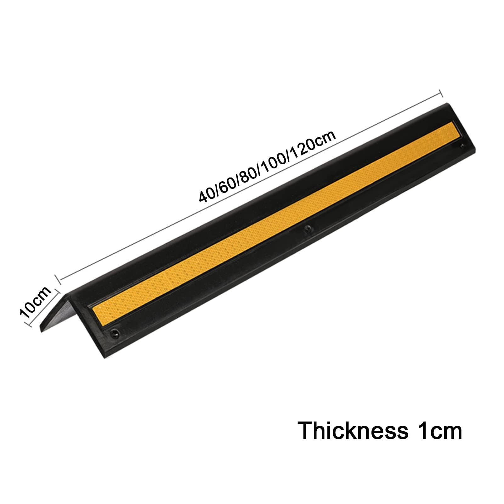 Protector De Borde De Pared Reflectante Protector De Esquina De Pared De Goma Borde De Esquina De Pared Y Protectores Parachoques para Estacionamientos Y Columnas Almacenes,16pcs,40cm