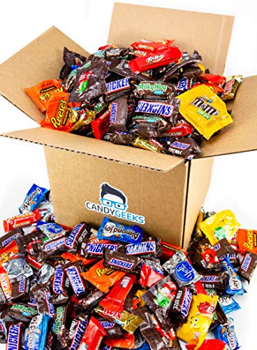 Candy Geeks 'Funsize' All Chocolate Bulk Candy Boxes || 8lb Box Of Fun Size Chocolate And Candy Varieties