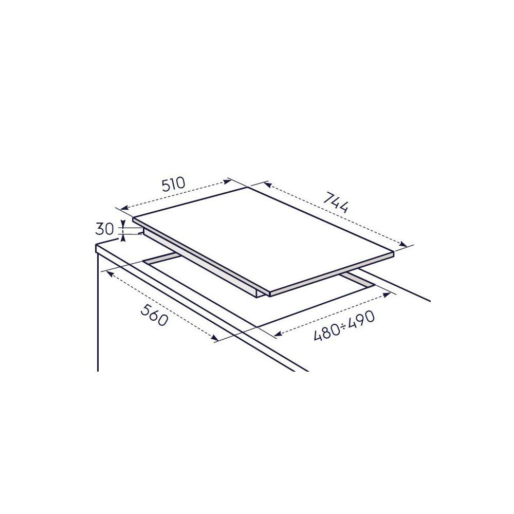 Electrolux - Placa de gas PX 750 UV con acabado inoxidable de 75 cm