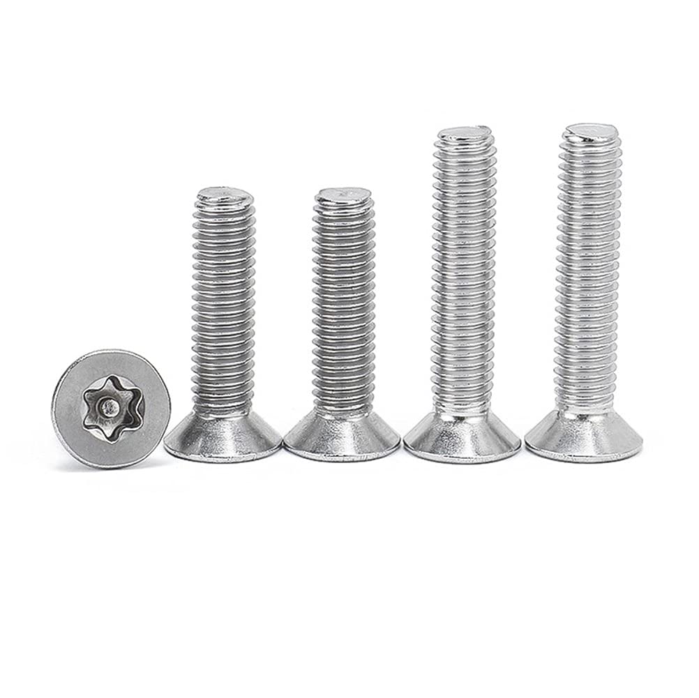 ANSIEDIO Torx Countersunk Screws Bolts with Column Stainless Steel Flat Head Hexagon Socket with Needle Anti-theft Screw, M3×6mm,50 pcs - Image 5