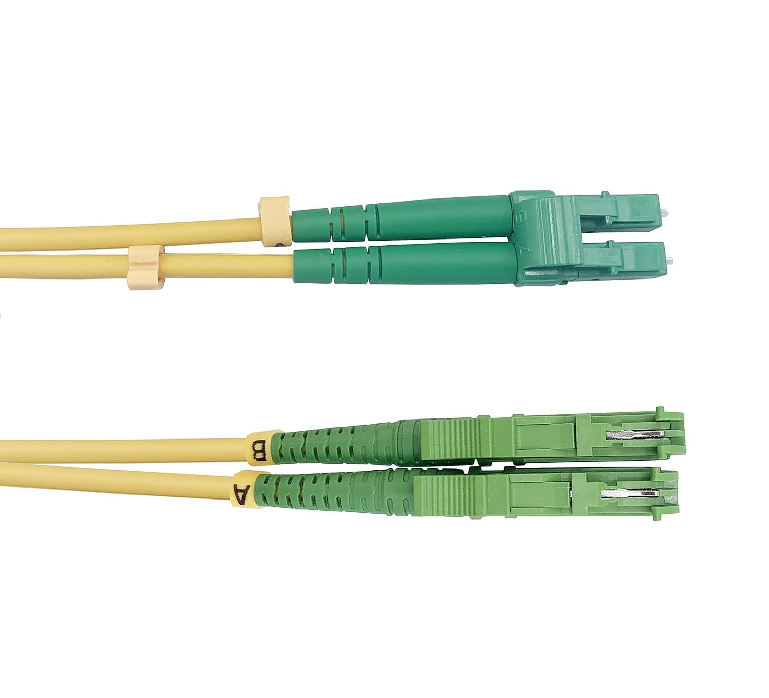 Elfcam® - 30m LWL Glasfaser-Kabel E2000/APC auf LC/APC Stecker, Duplex Singlemode 9/125μm Patchkabel, Lichtwellenleiter LSZH (30M)