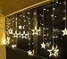 Produktbild LED Lichterkette Sterne für Weihnachten Innen Fenster mit Timer 31V Lichterketten Warmweiß 8 Modi Weihnachtsbeleuchtung Außen Dekoration IP44 Lichtervorhang 2,5Mx1M