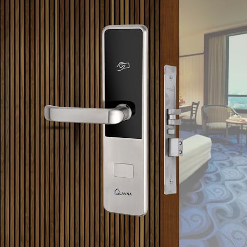 LAVNA Digital Hotel Door Lock with 3 Way Access, Card | Mobile Ap...
