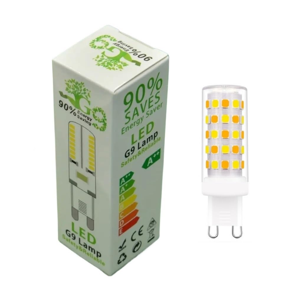 HongHeFu, Paquete de 20, bombilla LED de maíz AC220V G9 3W 33LED-4014SMD bombilla LED de maíz de cerámica sin parpadeo(Warm white)