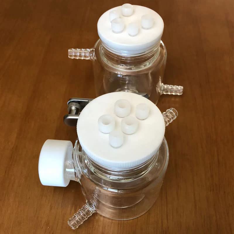 H-Type Replaceable Membrane Water Bath Sealed photoelectrochemical Cell Quartz Light Window Electrolysis Device (250ml)