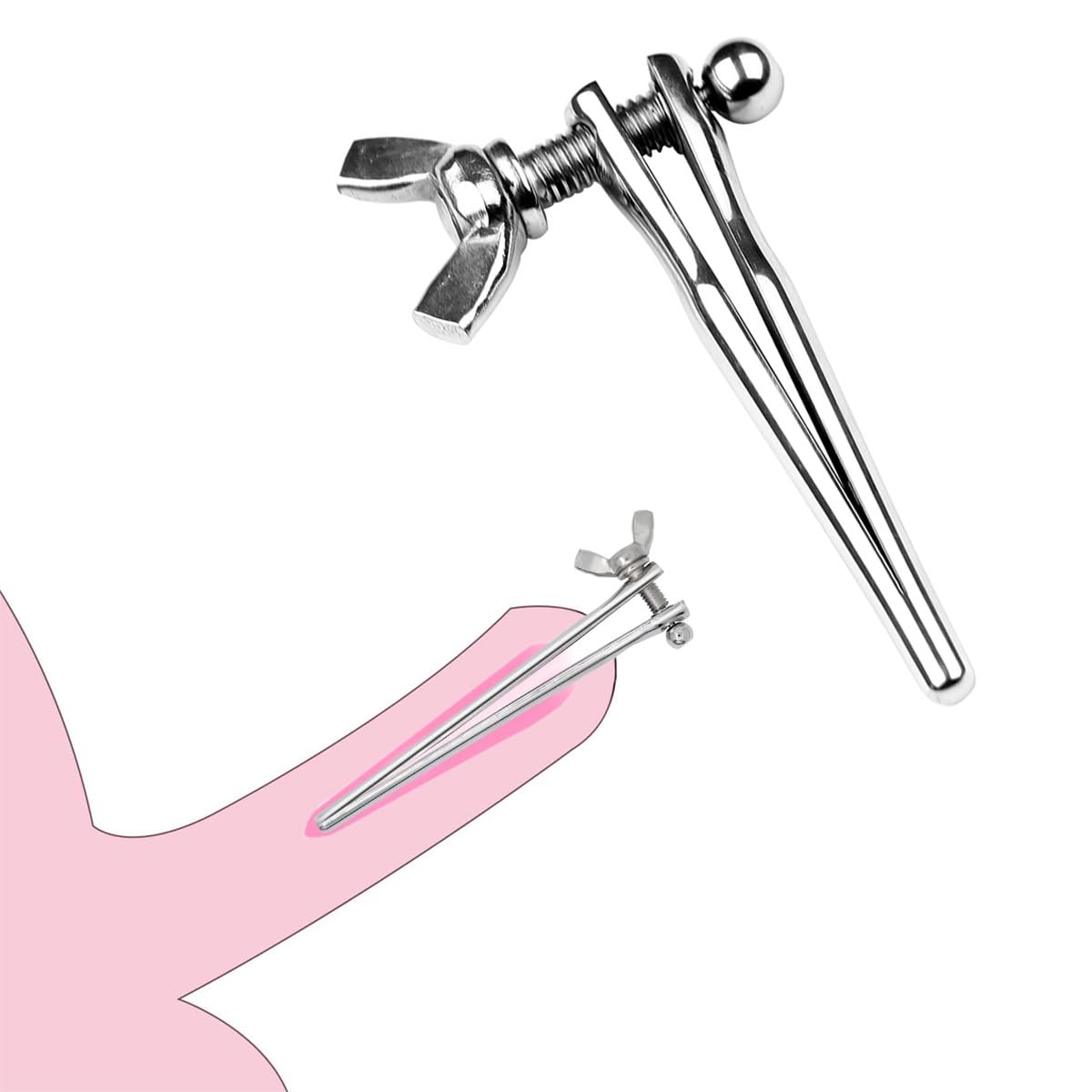Stainless Steel Urethral Sounds Dilators with Adjustable Screw Stainless Steel Rod Sex Toys - Catheters Sounds Penis Plug
