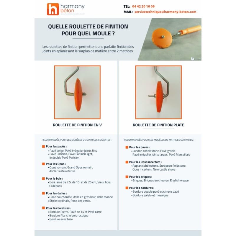 Roulette de finition pour joint Harmony Béton roulette texturée enduit - 2