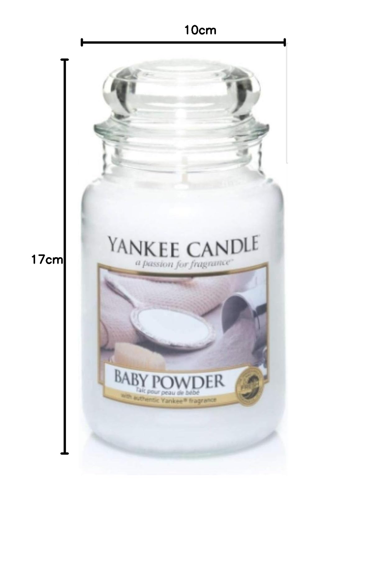 Yankee candle 1038414E Bougie votive senteur Talc de bébé 49 g Blanc