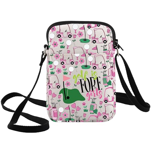 WZMPA Golf Girl Adjustable Strap Bag Lady Golf Lover Gifts Golf Is Fore Girls Crossbody Bag Golf Player Merchandise