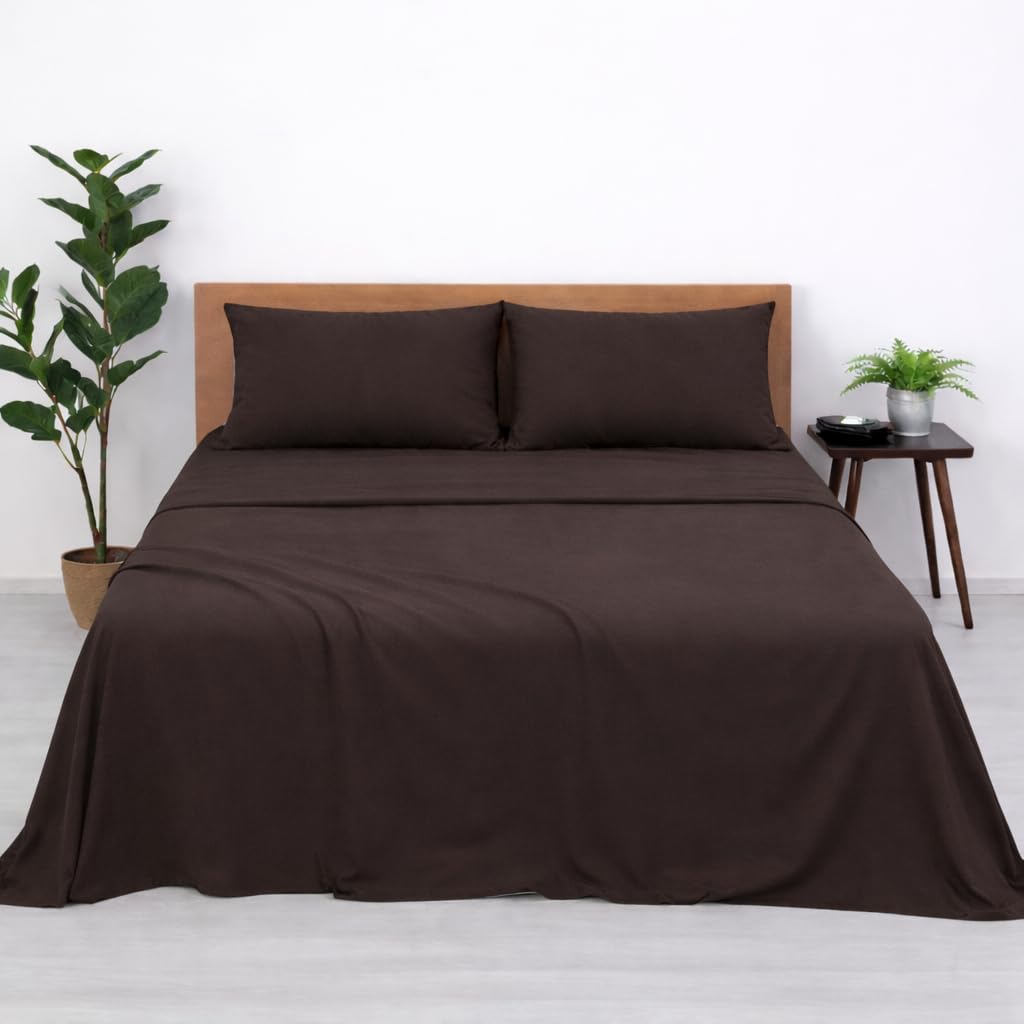 Blue Strip Polycotton Bedsheet, Double 90x100 (Mocha)