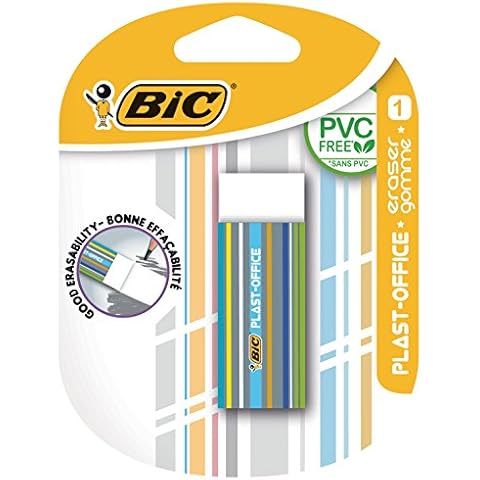 BIC Plast-Office PVC-Free Eraser, White Cover