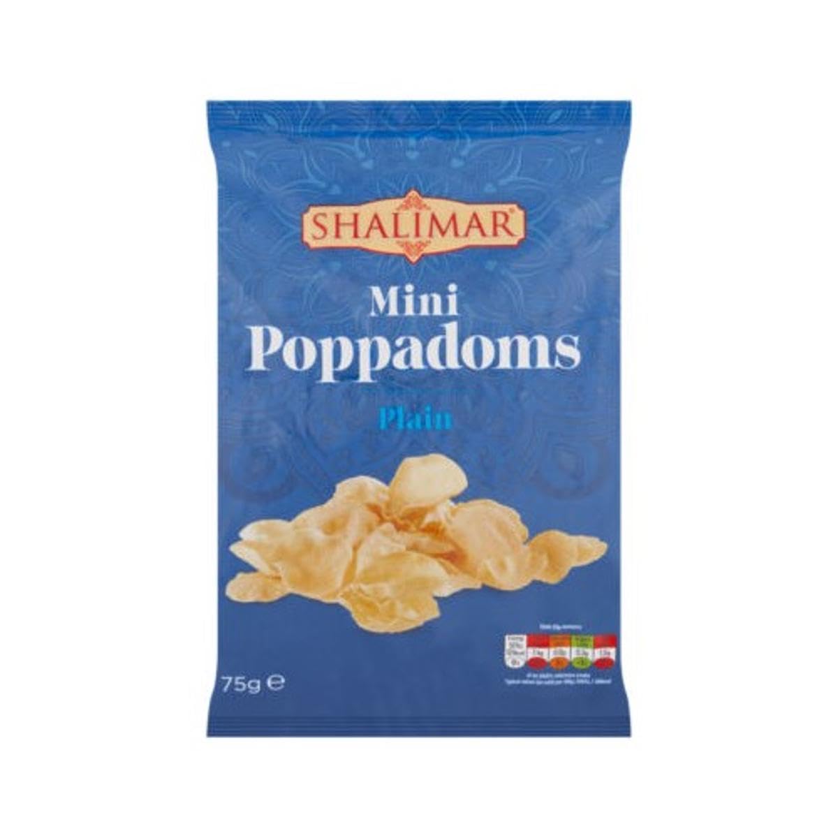 Shalimar Mini Poppadoms Plain 75g