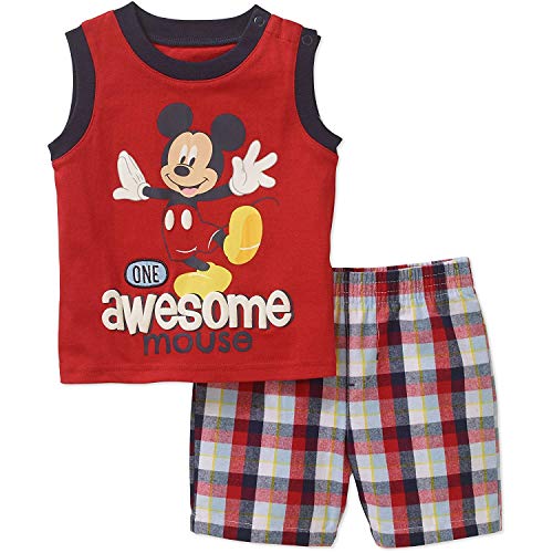 Ensemble Mickey Mouse bébé anti-transpiration avec débardeur et short doux